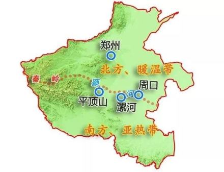 河南气候分界图